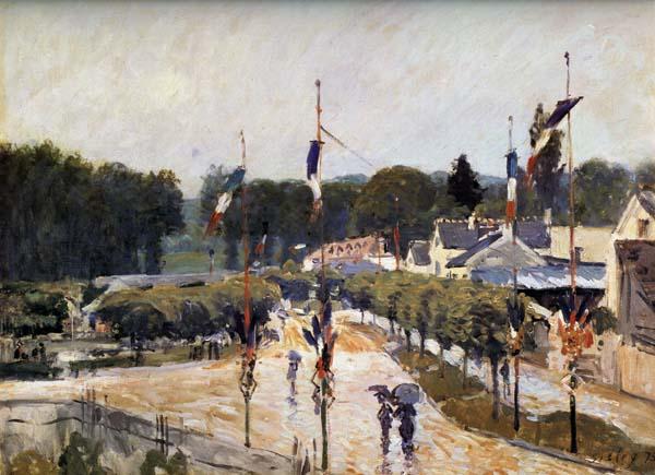 Alfred Sisley Fete Day at Marly-le-Roi oil painting picture